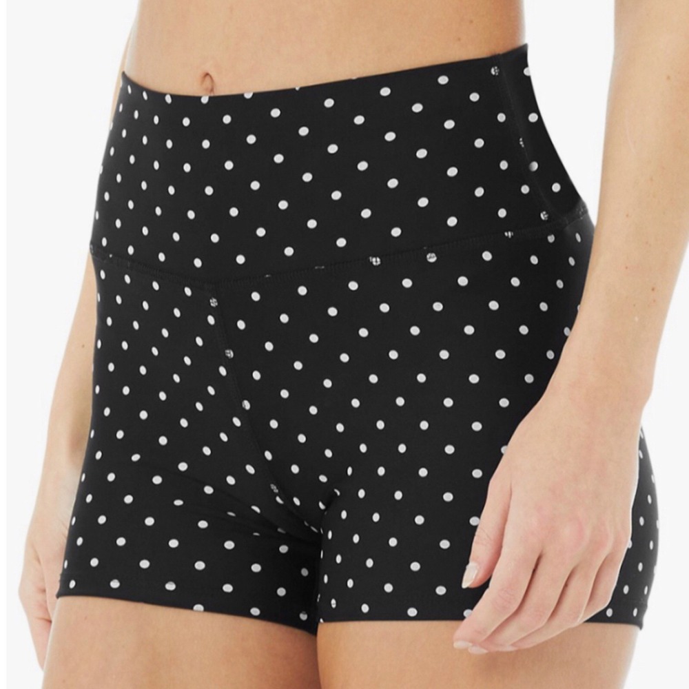 Alo Yoga 3" Airlift High-waist Polka Dot Short Black/White X-Small